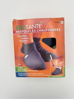 Healthpac Heatable Slippers Unisex Navy Blue Size Medium  Hot or Cold